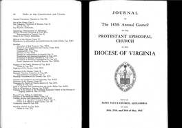 Journal 46 Index of the Constitution and Canons