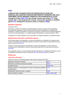 Liquefaction, Solidification Or Separation of Gases Or Gaseous