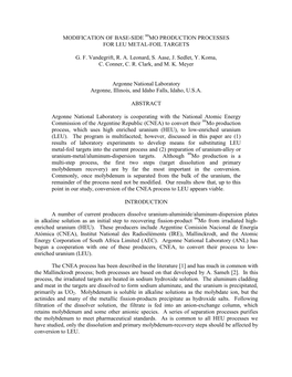 Modification of Base-Side 99Mo Production Processes for Leu Metal-Foil Targets