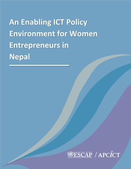 An Enabling ICT Policy Environment for Women Entrepreneurs in Nepal