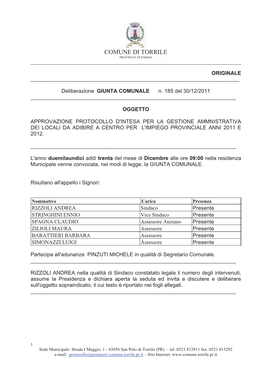 Comune Di Torrile Provincia Di Parma