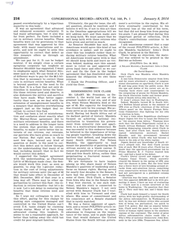 CONGRESSIONAL RECORD—SENATE, Vol. 160, Pt. 1 January