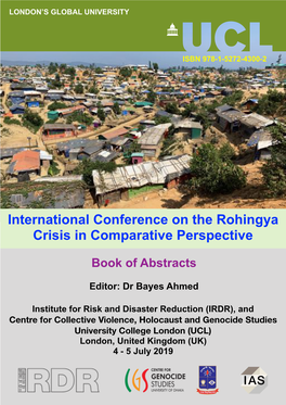 International Conference on the Rohingya Crisis in Comparative Perspective