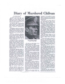 Diary of Murdered Chilean