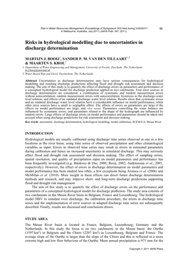 Risks in Hydrological Modelling Due to Uncertainties in Discharge Determination