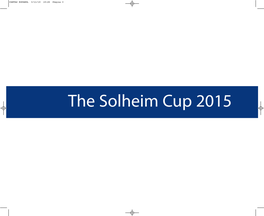 The Solheim Cup 2015 CARTAS ESPANOL 3/11/10 10:26 Página 4 CARTAS ESPANOL 3/11/10 10:26 Página 5