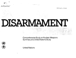 Comprehensive Study on Nuclear Weapons Summary of a United Nations Study