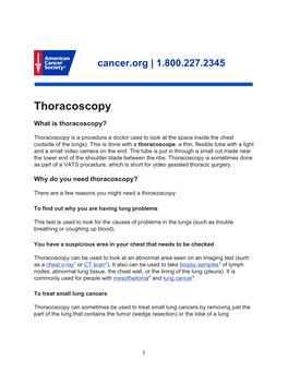 Thoracoscopy