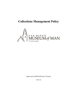 Collections Management Policy