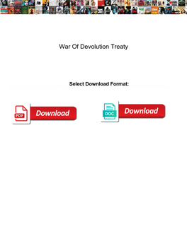 War of Devolution Treaty