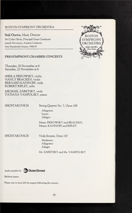 Boston Symphony Orchestra Concert Programs, Season 100, 1980