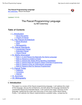 The Pascal Programming Language