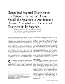 Generalized Essential Telangiectasia in a Patient with Graves