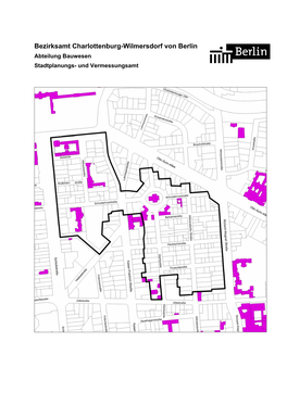 Bezirksamt Charlottenburg-Wilmersdorf Von Berlin Abteilung Bauwesen 1 Stadtplanungs- Und Vermessungsamt