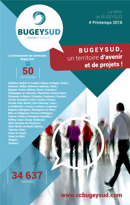 BUGEYSUD, Un Territoire D'avenir Et De Projets !