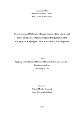 Cytogenetic and Molecular Characterization of the Macro- And