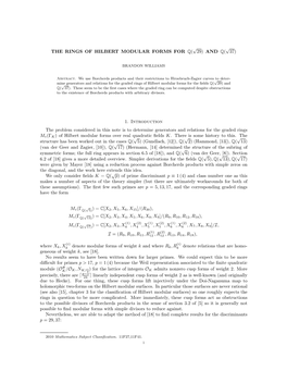 The Rings of Hilbert Modular Forms for Q( 29) and Q( 37)