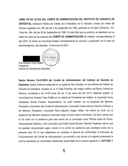 Propietario Y Secretario Del Comite De Administraci6n, Licenciado Carlos Antonio Cisneros Cordova, Y Del Miembro Propietario, Licenciado Rene Edgardo Vargas Valdez