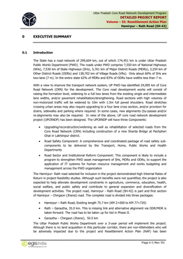 Uttar Pradesh Core Road Network Development Program DETAILED PROJECT REPORT Volume – IX: Resettlement Action Plan Hamirpur – Rath Road (SH-42)