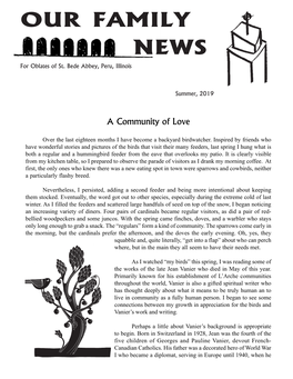 OUR FAMILY NEWS for Oblates of St