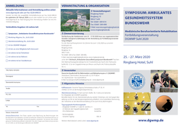 Symposium: Ambulantes Gesundheitssystem Bundeswehr