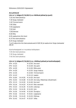 (Va Riiklikud Pühad Ja Juuli) 7.20 Are Teenuskeskus