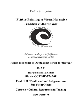 “Paitkar Painting: a Visual Narrative Tradition of Jharkhand”