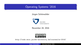 Operating Systems ’2016