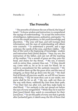 The Proverbs