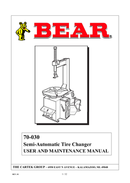 Semi-Automatic Tire Changer