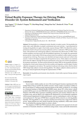 Virtual Reality Exposure Therapy for Driving Phobia Disorder (2): System Reﬁnement and Veriﬁcation