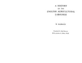 A History English Agricultural Labourer