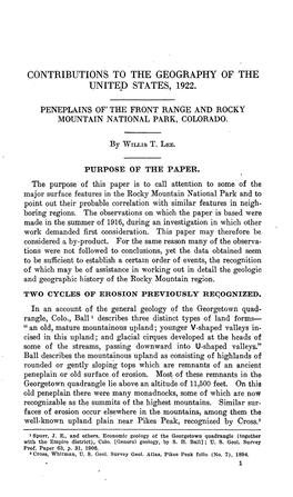 Contributions to the Geography of the United States, 1922