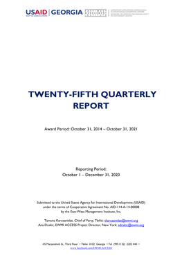 Twenty-Fifth Quarterly Report