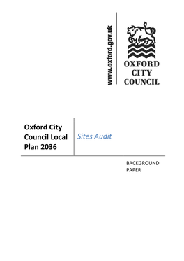 Oxford City Council Local Plan 2036