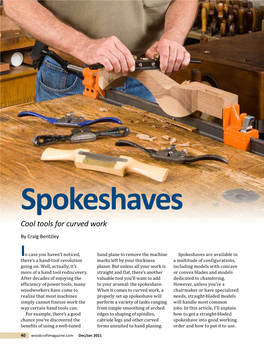 Spokeshaves Cool Tools for Curved Work