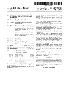 (12) United States Patent (10) Patent No.: US 6,255,329 B1 Maj (45) Date of Patent: *Jul