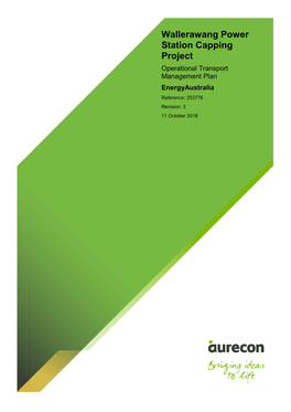 Wallerawang Power Station Capping Project Operational Transport Management Plan Energyaustralia Reference: 253776 Revision: 3 11 October 2018