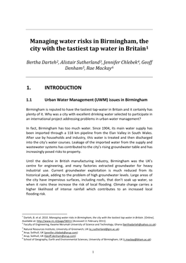 Birmingham, the City with the Tastiest Tap Water in Britain1
