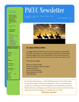 PACUC Newsletter