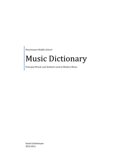 Music Dictionary