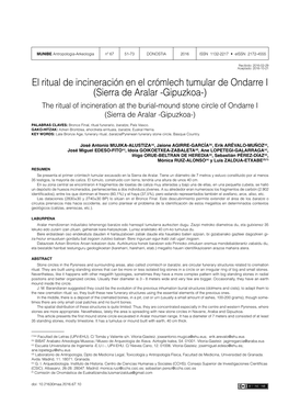 El Ritual De Incineración En El Crómlech Tumular De Ondarre I