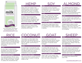 Hemp Soy Almond Rice Coconut Goat Sheep