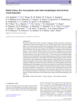 Host Galaxies and Radio Morphologies Derived from Visual Inspection