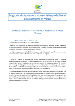 Diagnostic Du Risque Inondation Sur Le Bassin De L'aire Et De Ses Affluents En Meuse