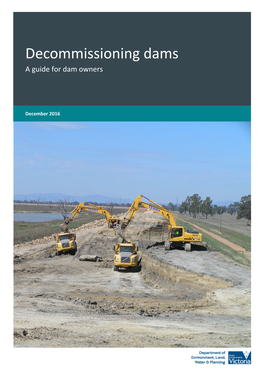 Decommissioning Dams