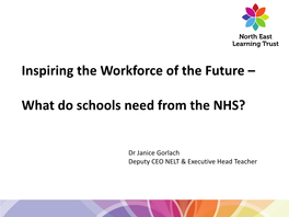 What Do Schools Need from the NHS?