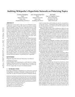 Auditing Wikipedia's Hyperlinks Network on Polarizing Topics