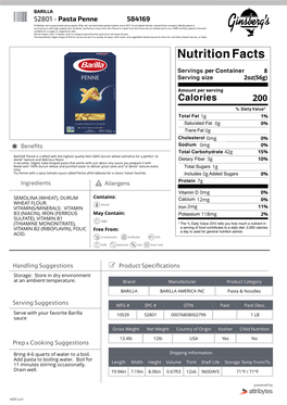 52801 - Pasta Penne 584169 at Barilla, We're Passionate About Pasta