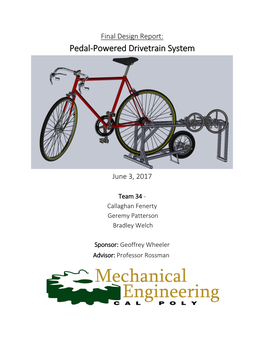 Pedal-Powered Drivetrain System